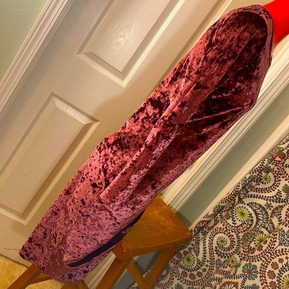 MICHAEL MICHAEL KORS Velur Purple Velvet Long Sleeve Dress - Picture 8 of 11